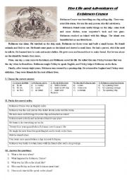 English Worksheet: The Life and Adventures of Robinson Crusoe