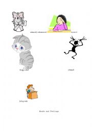English Worksheet: Moods and Feelings clipart