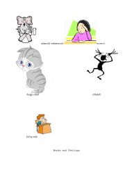 English worksheet: Moods and Feelings clipart