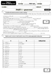 English Worksheet: Tourism industry - test