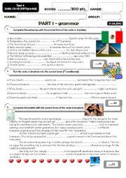 English Worksheet: Test for students of tourism industry