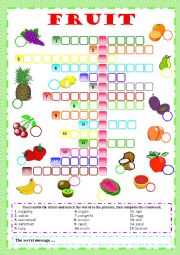 English Worksheet: Fruit