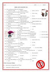 English Worksheet: I hate Valentines Day Activity