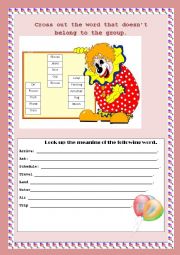 English Worksheet: Look up words in a dictionary 