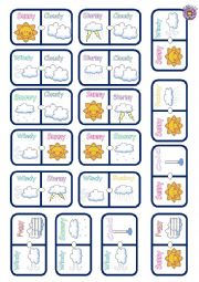 English Worksheet: weather domino