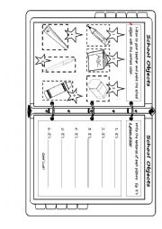 English Worksheet: School Objects