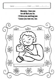 English Worksheet: mothers day