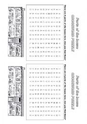 English Worksheet: Wordsearch - parts of the house