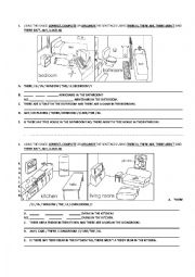 English Worksheet: THERE IS AND THERE ARE SHORT QUIZ