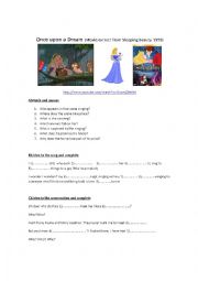 English Worksheet: Once upon a dream from Sleeping Beauty