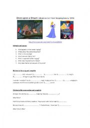 English worksheet: Once upon a dream from Sleeping Beauty