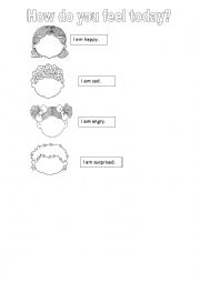 English Worksheet: feelings