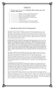 English Worksheet: OTHELLO (WILLIAM SKAKESPEARE)