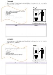 English Worksheet: Eco-friendly attitude