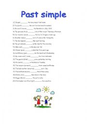 English Worksheet: past simple