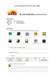 English worksheet: blood diamomd