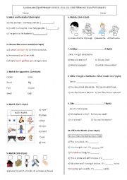 English Worksheet: 5th grade 2nd term 2nd exam.