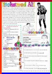 English Worksheet: Mohamed Ali