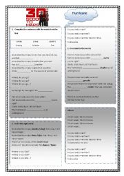 English Worksheet: Hurricane