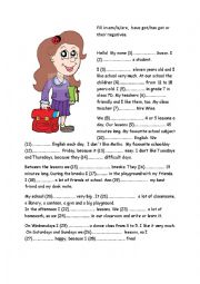 English Worksheet: School