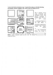 English Worksheet: Prepositions of Place