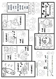 English Worksheet: Pets - stepbook