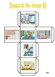 English Worksheet: Rooms in the house 1B