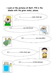 English worksheet: simple present tense worksheet