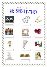 English Worksheet: personal pronouns