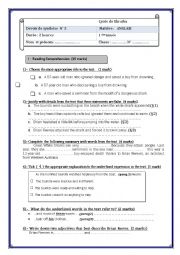 end of term test 3 first form