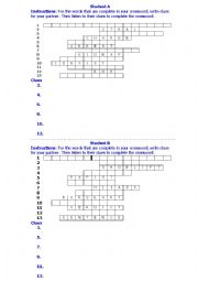 English Worksheet: Vocab: Crime vocabulary pairs crossword