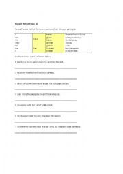 English worksheet: Present Perfect Tense Worksheet