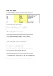 English Worksheet: Present Perfect Tense Worksheet