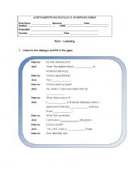 English worksheet: written test