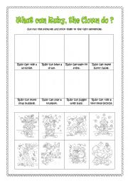 English Worksheet: Ruby, the Circus Clown