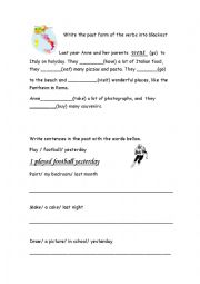 English Worksheet: Past Simple