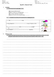 English Worksheet: Quiz