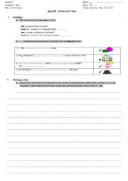 English worksheet: Quiz