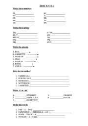English worksheet: TEST