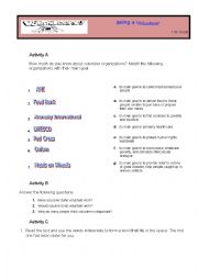 English Worksheet: volunteering