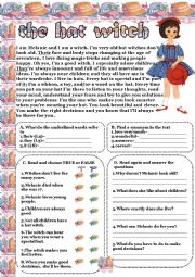 English Worksheet: the hat witch