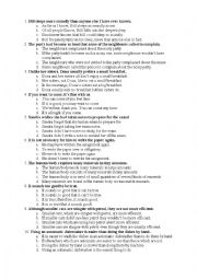 English Worksheet: Restatement Multiple Choice