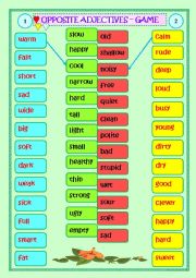 Opposite Adjectives - Game