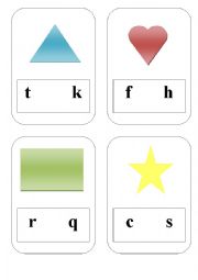 English Worksheet: Shapes - choose the right letter
