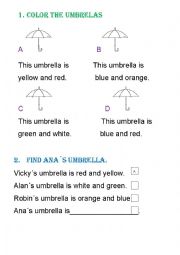 English Worksheet: COLORS