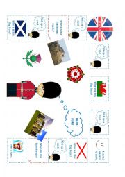 English Worksheet: United Kingdom Board Game (board)