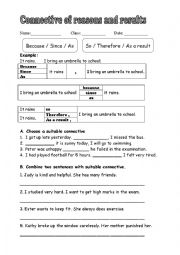 English Worksheet: Conjunction 