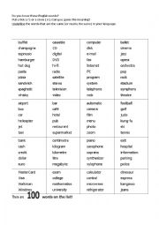 English Worksheet: word guessing