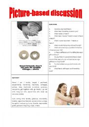 English Worksheet: Picture-based discussion friendship/friends