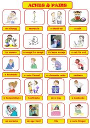 English Worksheet: HEALTH PROBLEMS